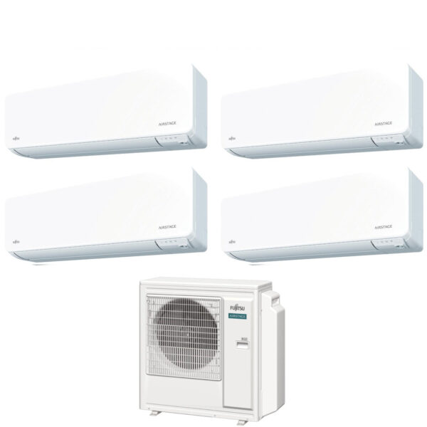 Fujitsu Airconditioner Quadri Split Inverter Serie KG AIRSTAGE 9+12+12+14 met AOEG30KBTA4 R-32 Wi-Fi Geïntegreerd 9000+12000+12000+14000