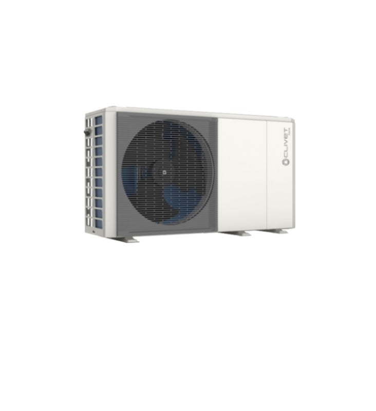 Monobloc lucht/water Inverter warmtepomp Clivet EDGE EVO 2.0 EXC WISAN-YME 1 S 8.1 R-32 Driefase warmtepomp met R-32 koelmiddel.