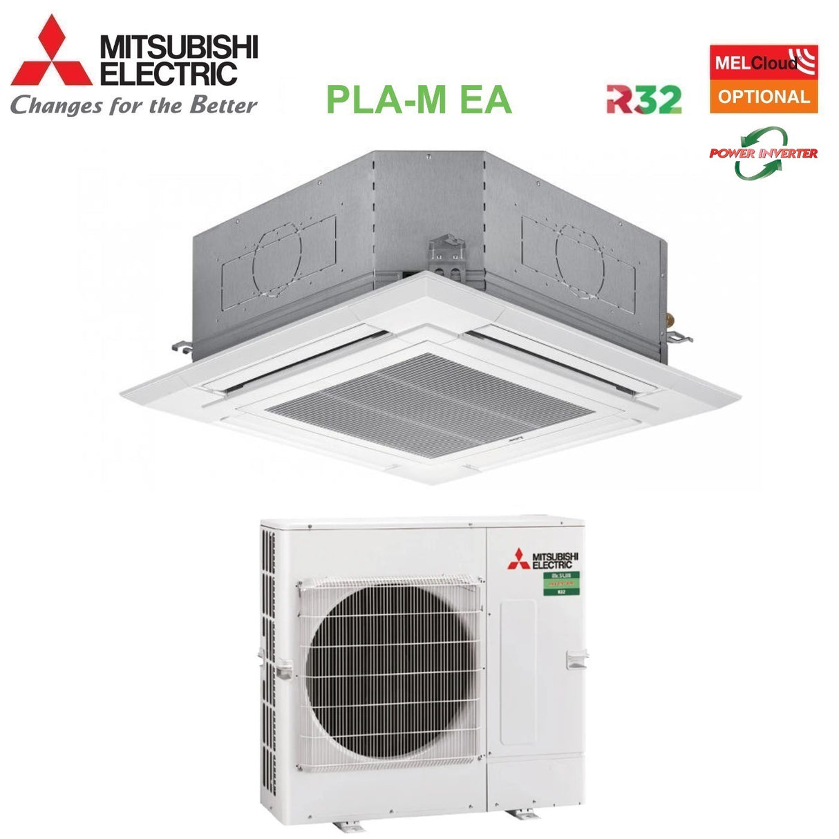 immagine-1-mitsubishi-electric-climatizzatore-condizionatore-mitsubishi-electric-cassetta-power-inverter-90x90-a-4-vie-24000-btu-pla-m71ea-puz-zm71vha-r-32-wi-fi-optional-con-griglia