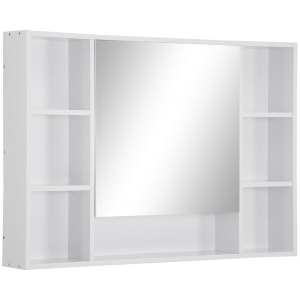 Easycomfort Spiegelbadkamer met open mouwen en kledingkast met spiegelfront, met badkamermeubel, 100x15x70cm