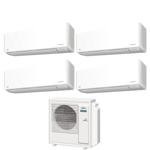 Fujitsu Airconditioner Quadri Split Inverter Serie KM AIRSTAGE 9+9+9+12 met AOEG30KBTA4 R-32 Wi-Fi Geïntegreerd 9000+9000+9000+12000